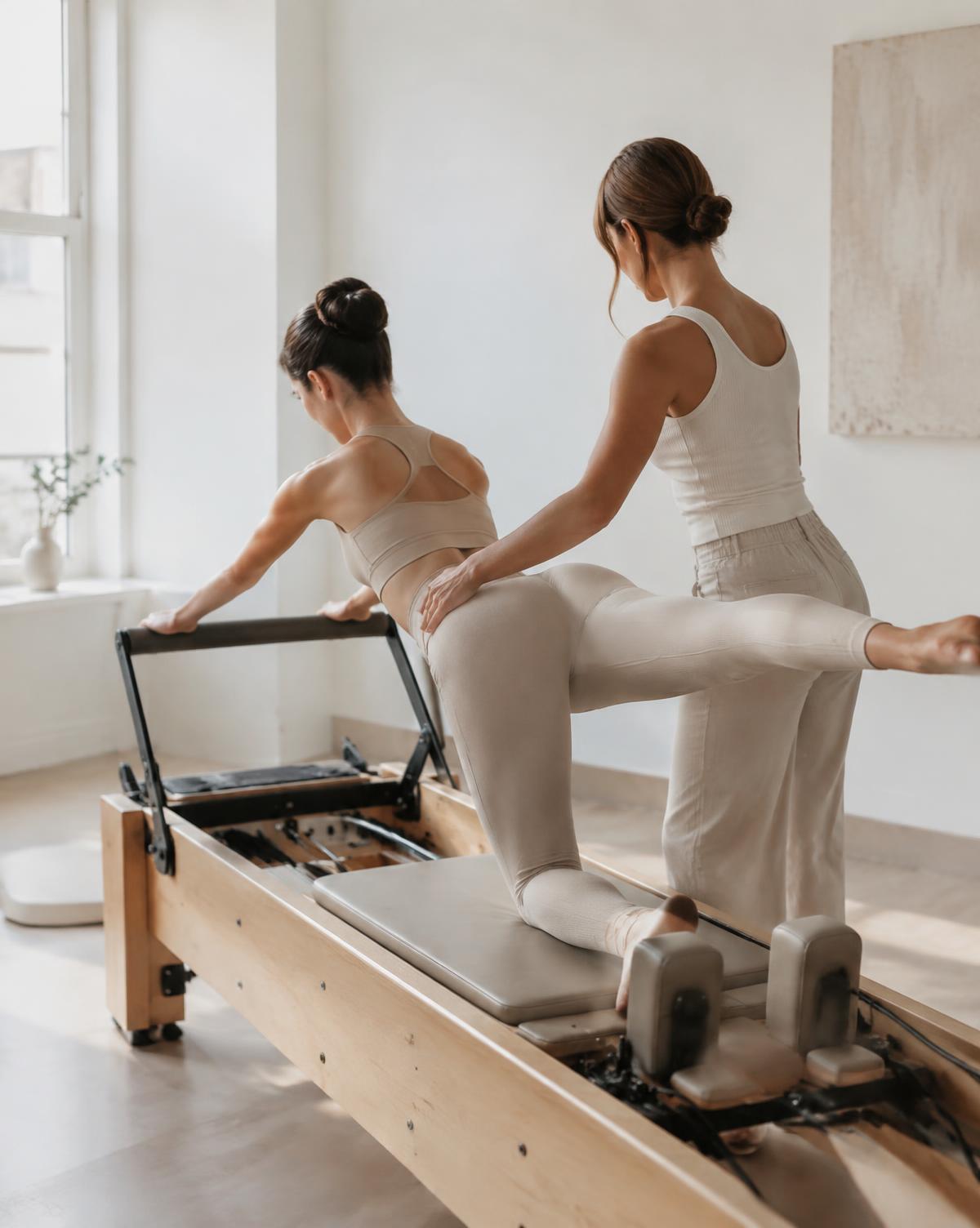 Individual guidance during Reformer Pilates